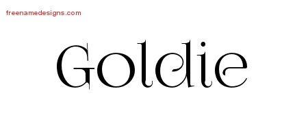 Vintage Name Tattoo Designs Goldie Free Download