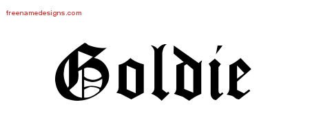 Blackletter Name Tattoo Designs Goldie Graphic Download