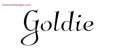 Elegant Name Tattoo Designs Goldie Free Graphic