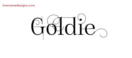 Decorated Name Tattoo Designs Goldie Free