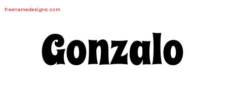 Groovy Name Tattoo Designs Gonzalo Free