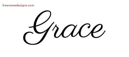 Classic Name Tattoo Designs Grace Graphic Download