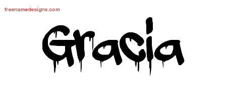 Graffiti Name Tattoo Designs Gracia Free Lettering