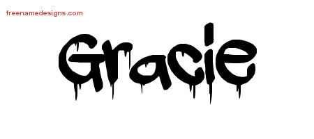Graffiti Name Tattoo Designs Gracie Free Lettering