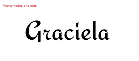 Calligraphic Stylish Name Tattoo Designs Graciela Download Free