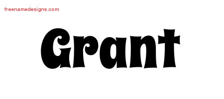 Groovy Name Tattoo Designs Grant Free