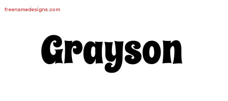 Groovy Name Tattoo Designs Grayson Free