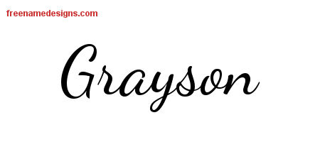 Lively Script Name Tattoo Designs Grayson Free Download