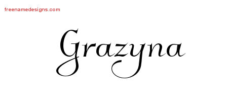 Elegant Name Tattoo Designs Grazyna Free Graphic