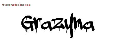 Graffiti Name Tattoo Designs Grazyna Free Lettering