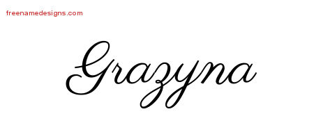 Classic Name Tattoo Designs Grazyna Graphic Download