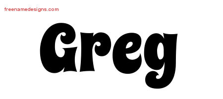 Groovy Name Tattoo Designs Greg Free