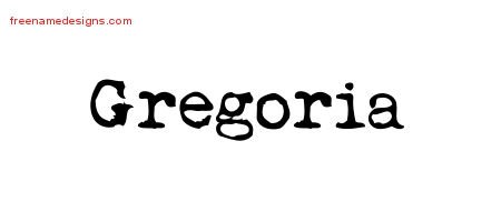 Vintage Writer Name Tattoo Designs Gregoria Free Lettering