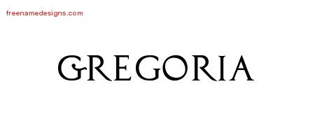 Regal Victorian Name Tattoo Designs Gregoria Graphic Download