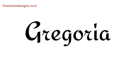 Calligraphic Stylish Name Tattoo Designs Gregoria Download Free