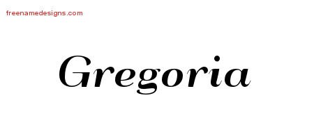 Art Deco Name Tattoo Designs Gregoria Printable