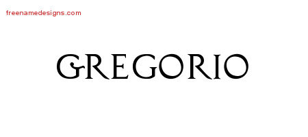 Regal Victorian Name Tattoo Designs Gregorio Printable