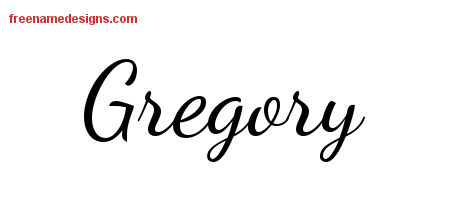 Lively Script Name Tattoo Designs Gregory Free Download