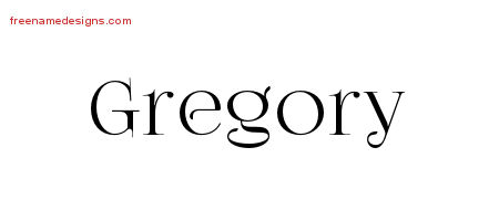 Vintage Name Tattoo Designs Gregory Free Download