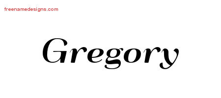 Art Deco Name Tattoo Designs Gregory Printable