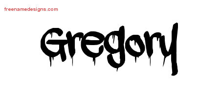 Graffiti Name Tattoo Designs Gregory Free Lettering