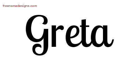 Handwritten Name Tattoo Designs Greta Free Download