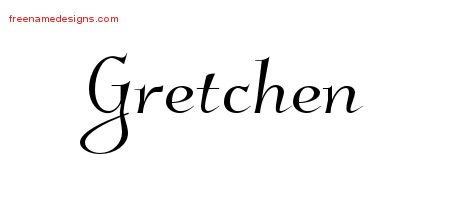 Elegant Name Tattoo Designs Gretchen Free Graphic