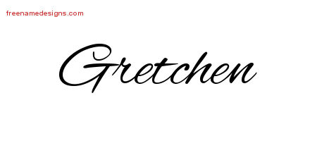 Cursive Name Tattoo Designs Gretchen Download Free