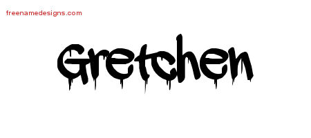 Graffiti Name Tattoo Designs Gretchen Free Lettering