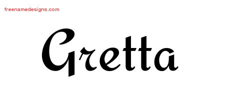 Calligraphic Stylish Name Tattoo Designs Gretta Download Free