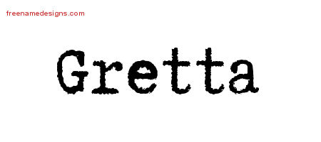 Typewriter Name Tattoo Designs Gretta Free Download