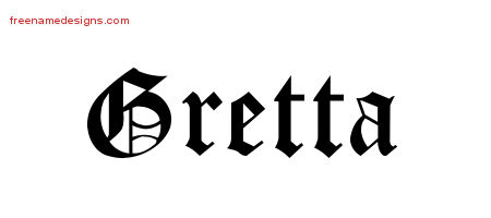 Blackletter Name Tattoo Designs Gretta Graphic Download