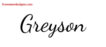 Lively Script Name Tattoo Designs Greyson Free Download