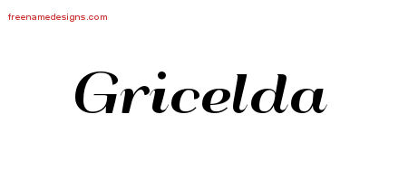 Art Deco Name Tattoo Designs Gricelda Printable