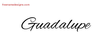 Cursive Name Tattoo Designs Guadalupe Download Free