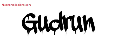 Graffiti Name Tattoo Designs Gudrun Free Lettering