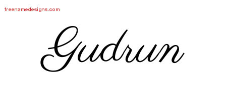 Classic Name Tattoo Designs Gudrun Graphic Download