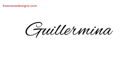 Cursive Name Tattoo Designs Guillermina Download Free