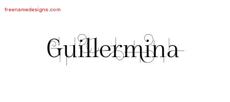 Decorated Name Tattoo Designs Guillermina Free