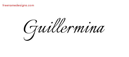 Calligraphic Name Tattoo Designs Guillermina Download Free