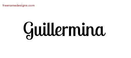 Handwritten Name Tattoo Designs Guillermina Free Download