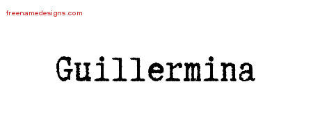 Typewriter Name Tattoo Designs Guillermina Free Download