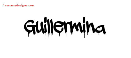 Graffiti Name Tattoo Designs Guillermina Free Lettering
