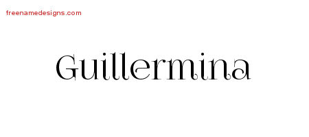 Vintage Name Tattoo Designs Guillermina Free Download