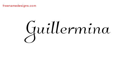 Elegant Name Tattoo Designs Guillermina Free Graphic