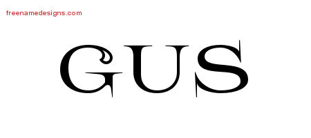 Flourishes Name Tattoo Designs Gus Graphic Download