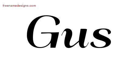 Art Deco Name Tattoo Designs Gus Graphic Download