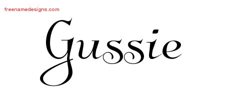 Elegant Name Tattoo Designs Gussie Free Graphic