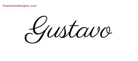 Classic Name Tattoo Designs Gustavo Printable