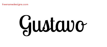 Handwritten Name Tattoo Designs Gustavo Free Printout